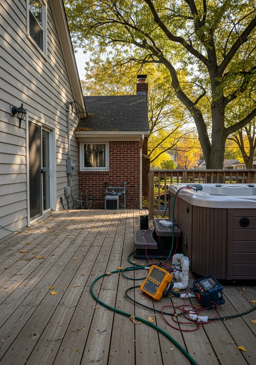 Professional service work in progress on a Minneapolis residential property.
